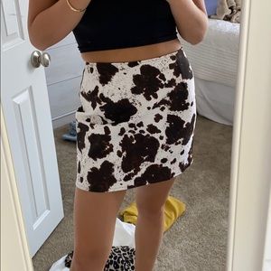 Cow skin skirt